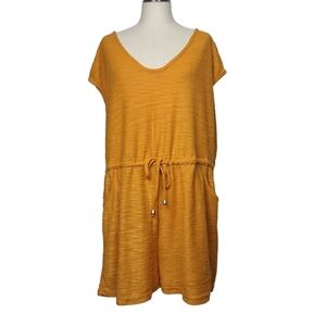 Aruba Blue Scoop Neck Short Sleeve Romper L